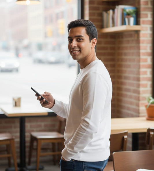 White Crew neck Sweatshirt