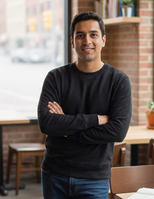 Black Crew neck Sweatshirt