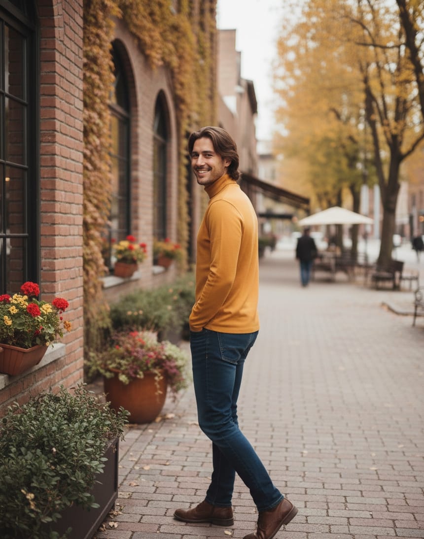 Versatile Turtleneck in Mustard