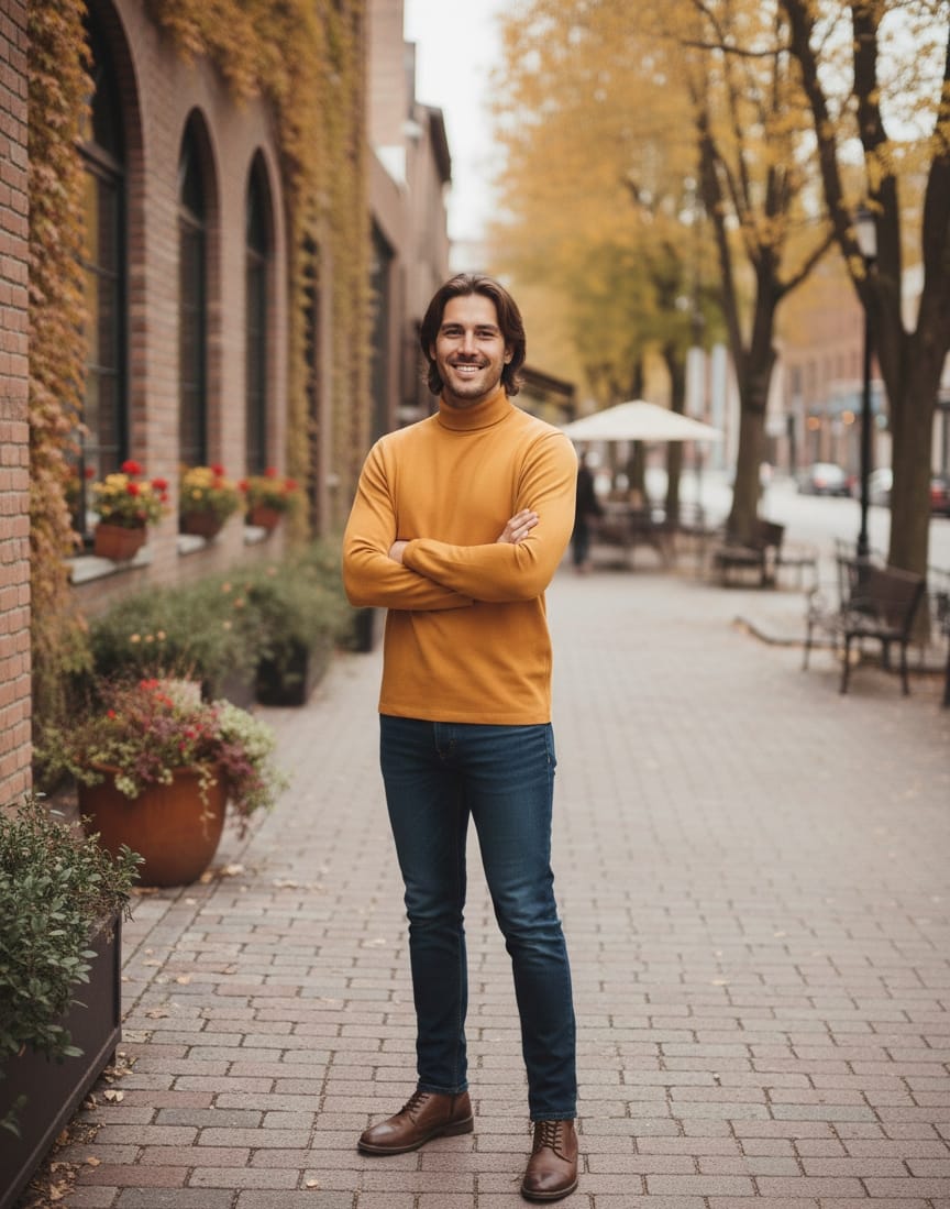 Versatile Turtleneck in Mustard