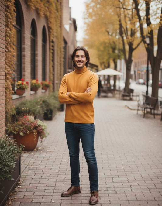 Versatile Turtleneck in Mustard