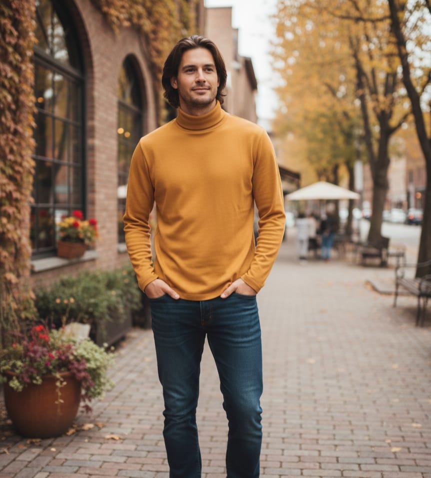Versatile Turtleneck in Mustard