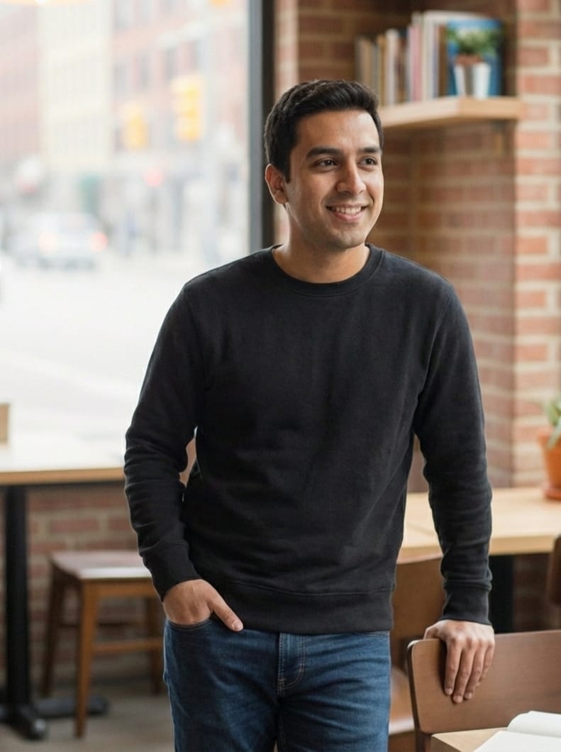 Black Crew neck Sweatshirt