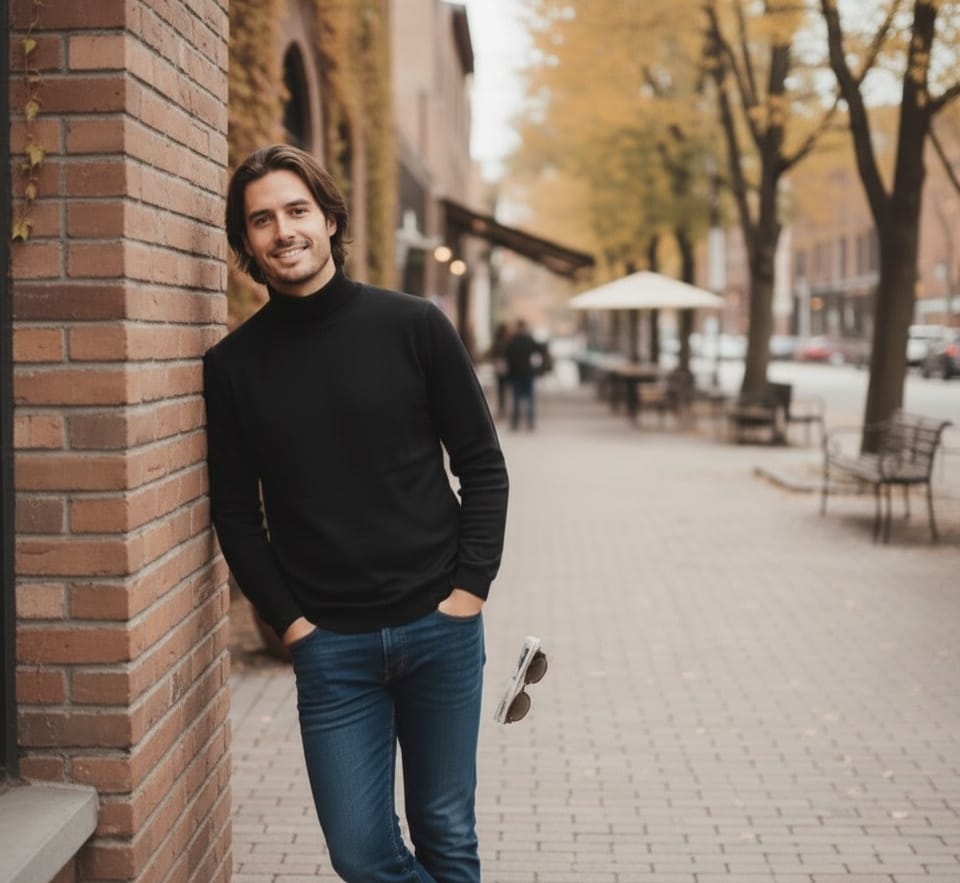 Classic Black Turtleneck