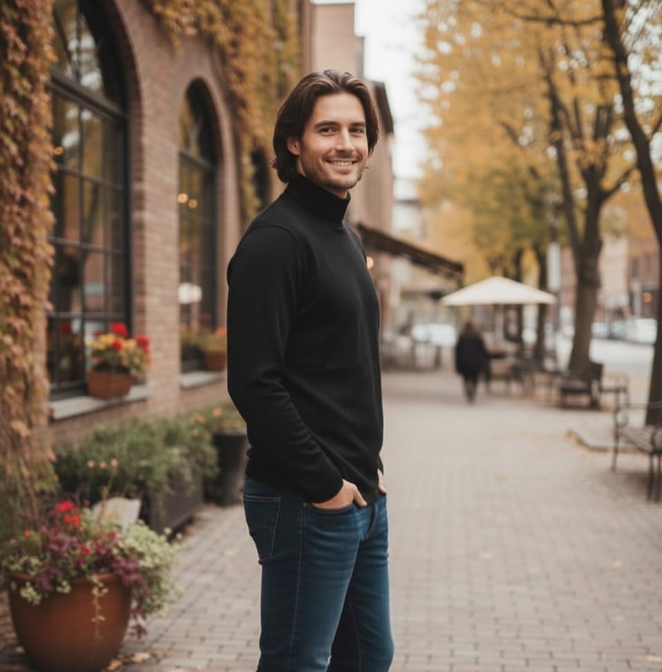 Classic Black Turtleneck