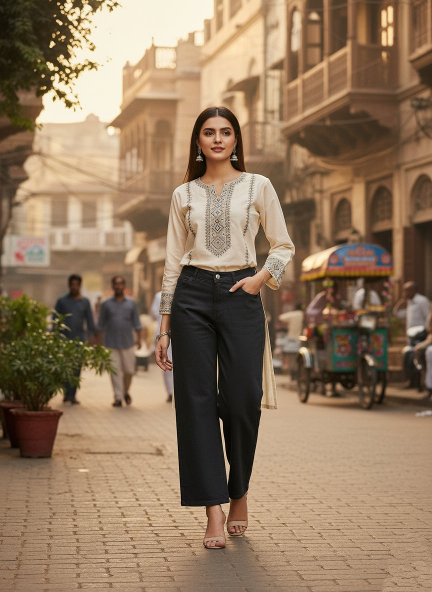 High Waist Baggy Jeans