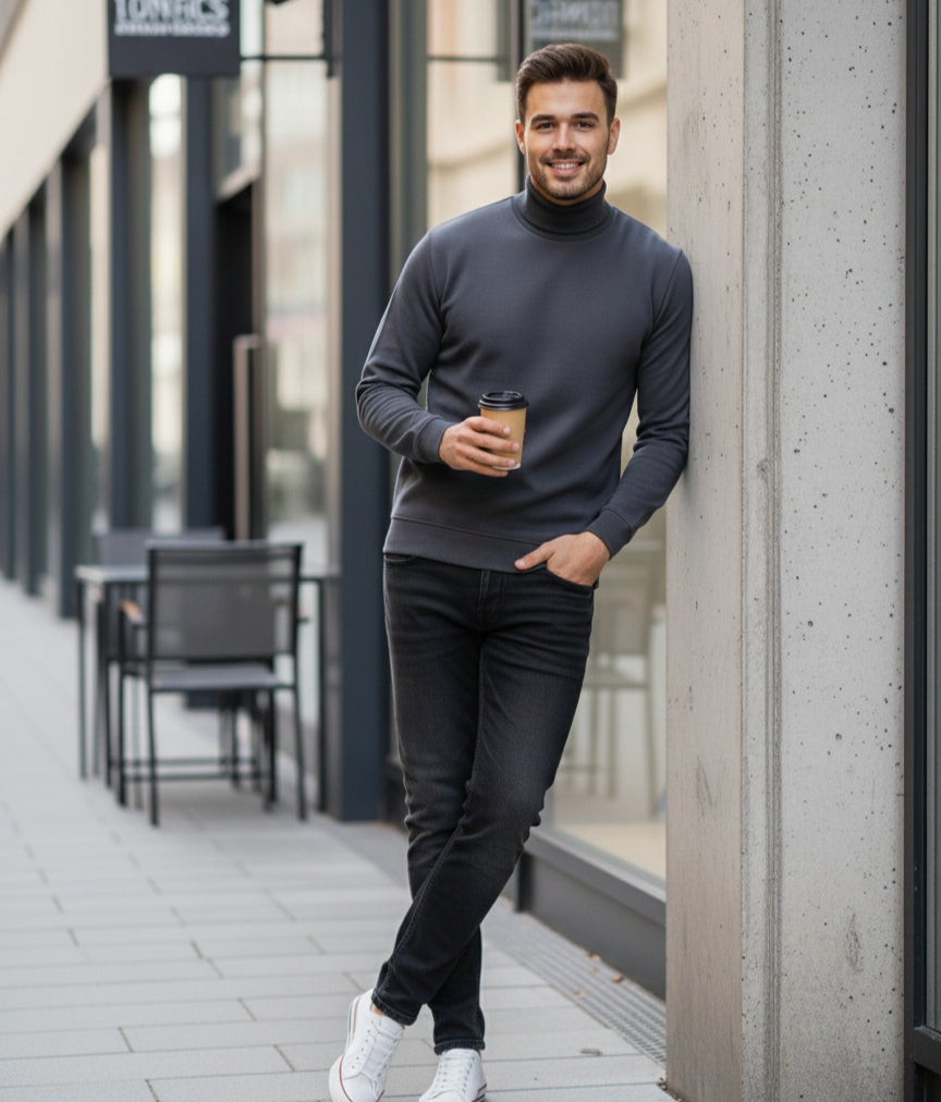 Dark Grey Turtle Neck