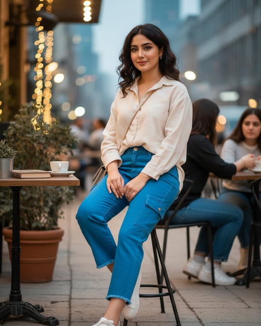 Sky Blue Cargo Pants