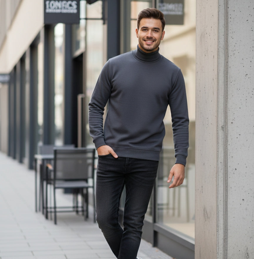 Dark Grey Turtle Neck